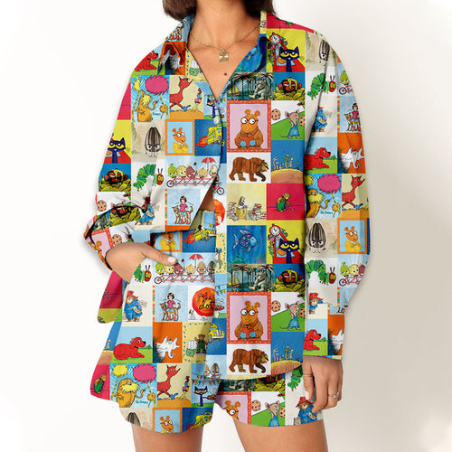 I Still Read Children's Books Teacher Long Sleeve Shirt And Shorts Set