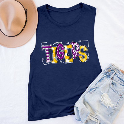 Personalized Mascot Cute Fonts Game Day Teacher Tank Top