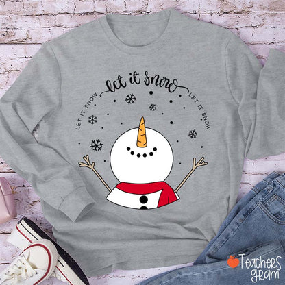 Let It Snow Teacher Long Sleeve T-Shirt
