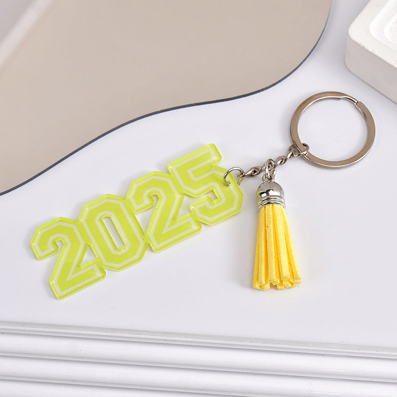 Tassel Acrylic Teacher Keychain
