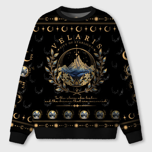 Velaris City Of Starlight To The Stars Teacher Ugly Fluffy Sweatshirt