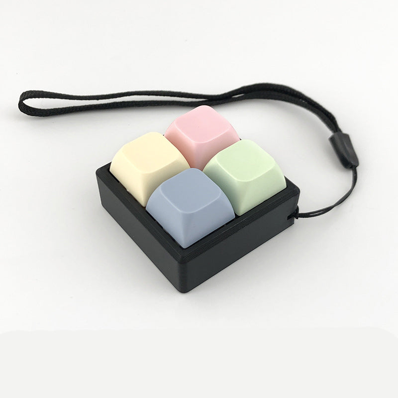 Macaron 4 Key Fidget Clicker Teacher Keychain