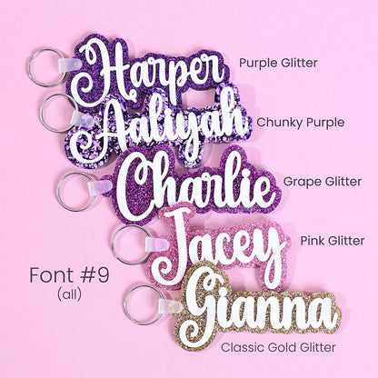 Personalized Pastel Double Layer Teacher Keychain