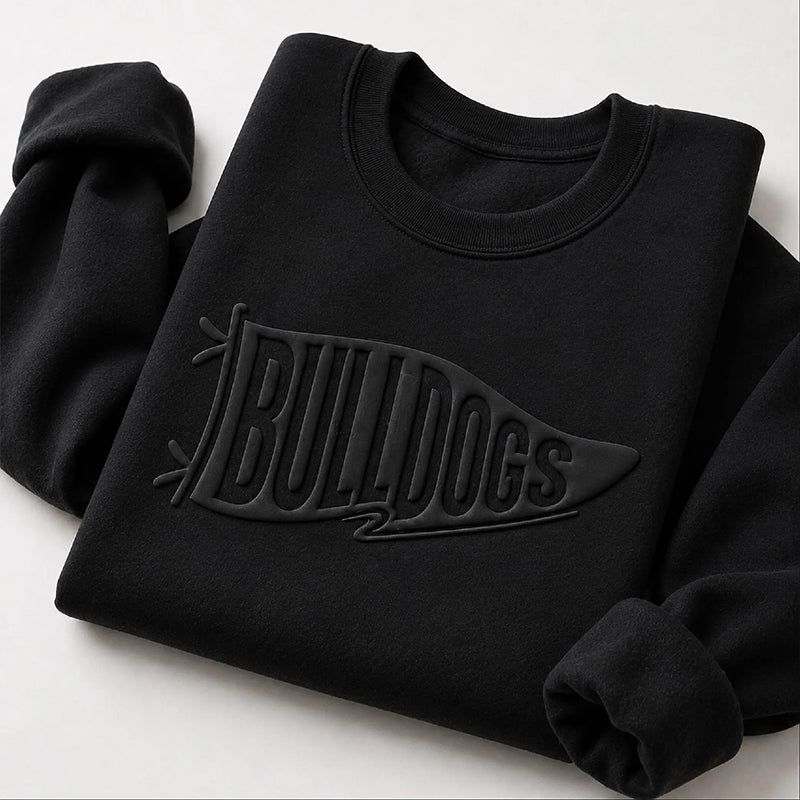 Personalized Mascot Sport Puff Printed Pennant Banner Teacher Sweatshirt