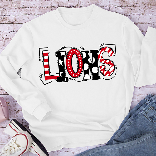 Personalized Mascot Cute Fonts Game Day Teacher Long Sleeve T-Shirt