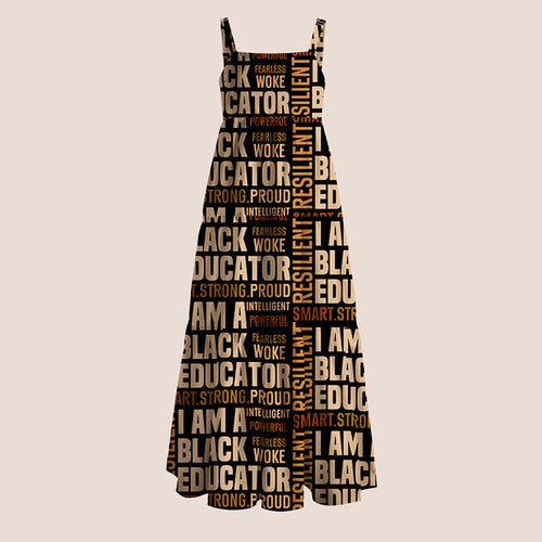 I Am A Black Educator Teacher Slip Dress