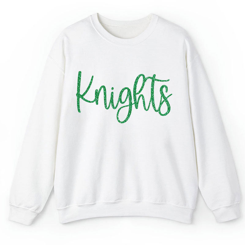 Personalized Glitter Font Mascot Teacher Sweatshirt