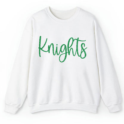 Personalized Glitter Font Mascot Teacher Sweatshirt