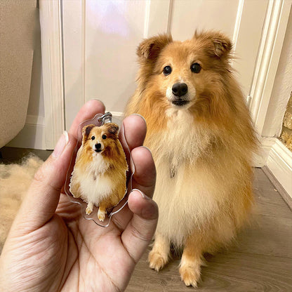 Personalized Pet Photo Teacher Keychain
