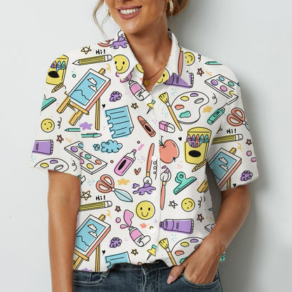 Wielding A Paintbrush My Big Artist Teacher Short Sleeve Shirt