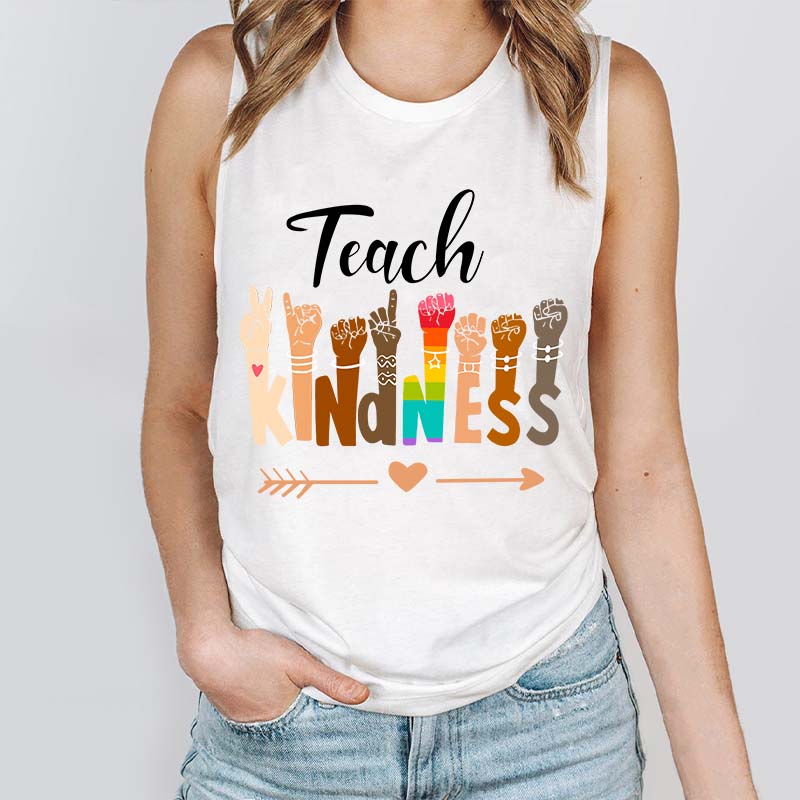 Teach Kindness Teacher Tank Top