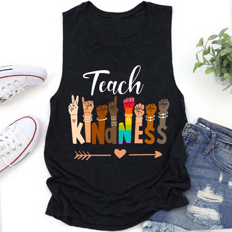 Teach Kindness Teacher Tank Top