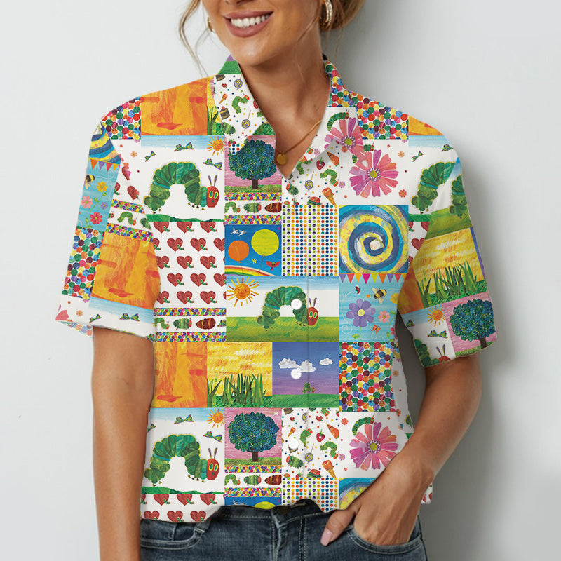 The Caterpillar In Garden Teacher Short Sleeve Shirt