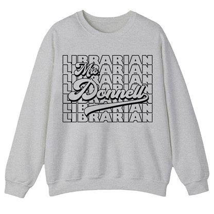 Personalized Name And Position Simple Teacher Sweatshirt