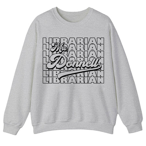 Personalized Name And Position Simple Teacher Sweatshirt