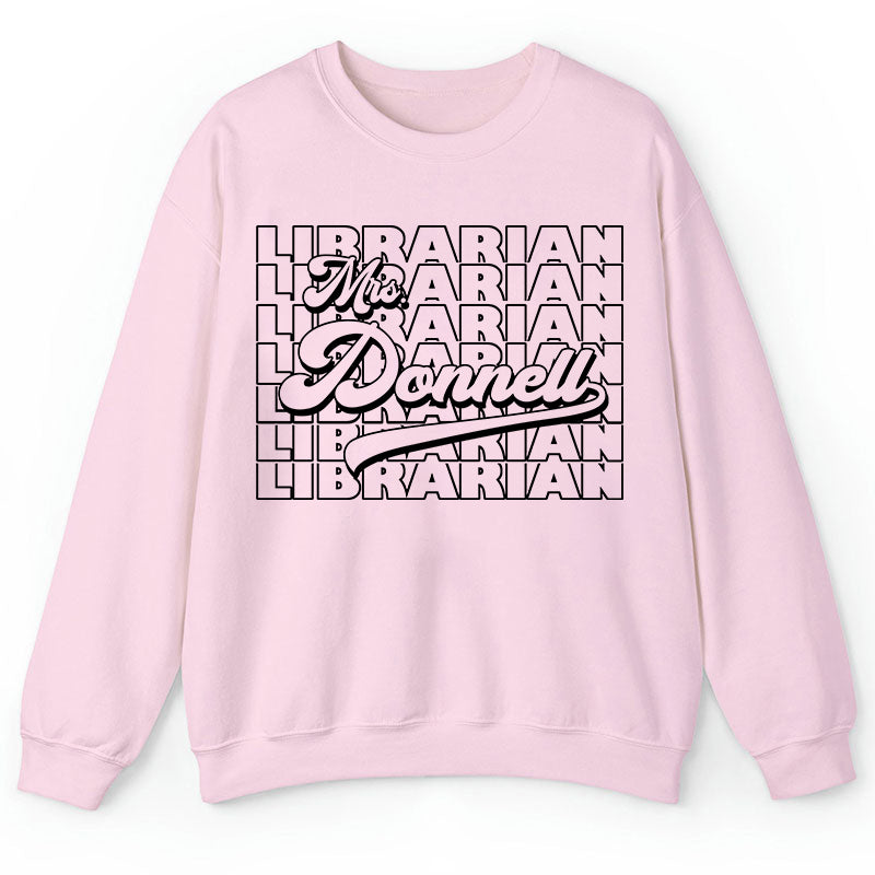 Personalized Name And Position Simple Teacher Sweatshirt
