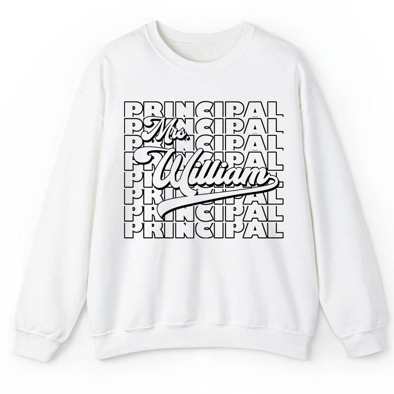 Personalized Name And Position Simple Teacher Sweatshirt