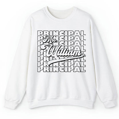 Personalized Name And Position Simple Teacher Sweatshirt