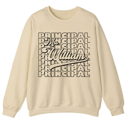 Personalized Name And Position Simple Teacher Sweatshirt