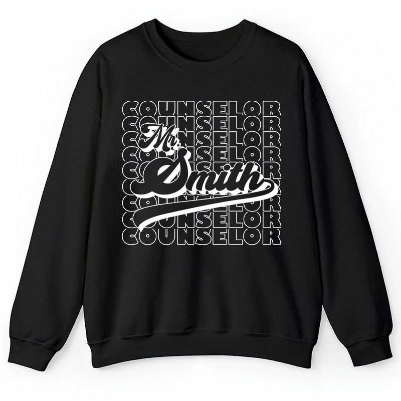 Personalized Name And Position Simple Teacher Sweatshirt