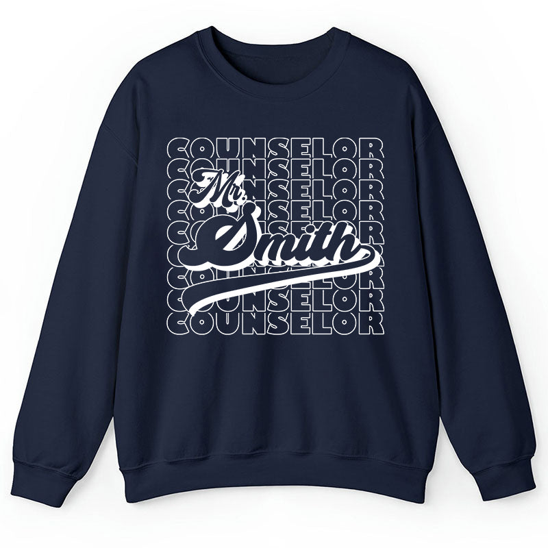 Personalized Name And Position Simple Teacher Sweatshirt