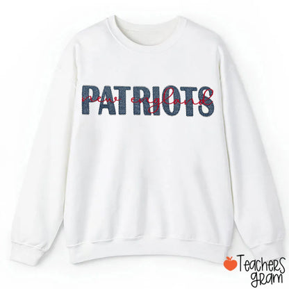 Personalized Embroidered Mascot And  College University Teacher Sweatshirt