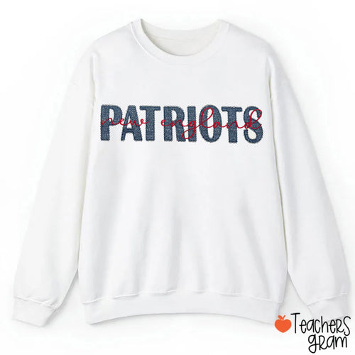 Personalized Embroidered Mascot And  College University Teacher Sweatshirt