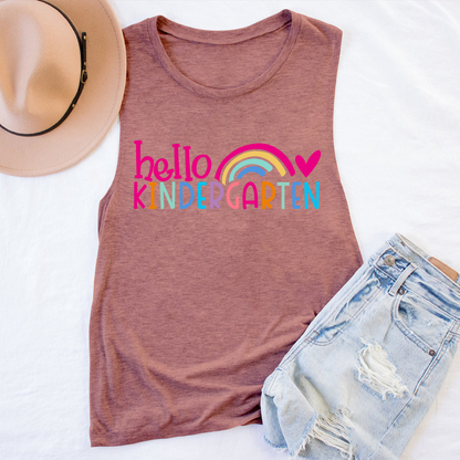 Personalized Hello Teacher Tank Top