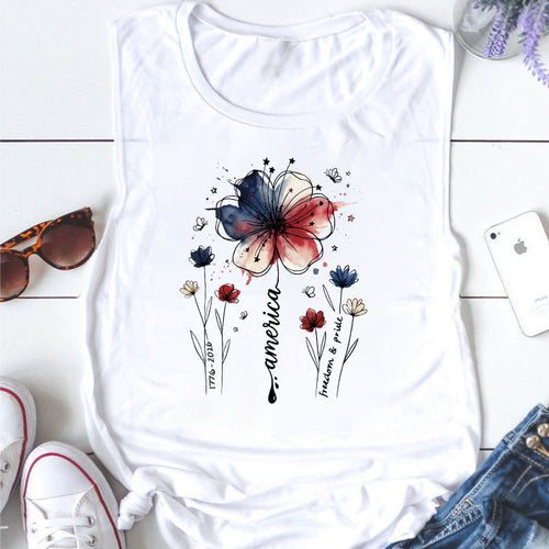 1776-2026 America Freedom And Pride Teacher Tank Top