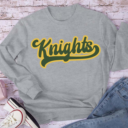 Personalized Mascot School Spirit Contrasting Colors Teacher Long Sleeve T-Shirt
