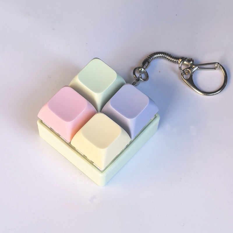 Macaron 4 Key Fidget Clicker Teacher Keychain