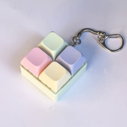 Macaron 4 Key Fidget Clicker Teacher Keychain