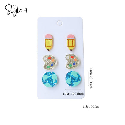 Cute Teacher Stuff Teacher Acrylic Earrings
