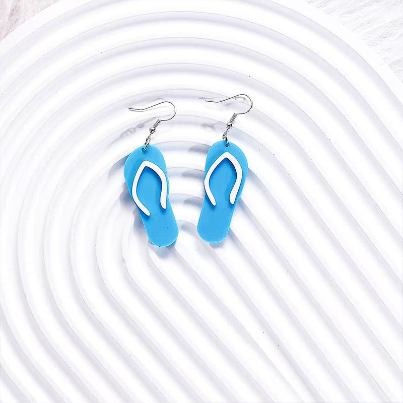 Summer Beach Sandals Teacher Acrylic Earrings