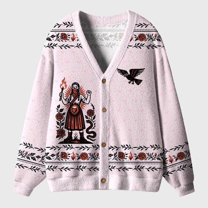 Chinga La Migra Teacher Ugly Cardigan Sweaters