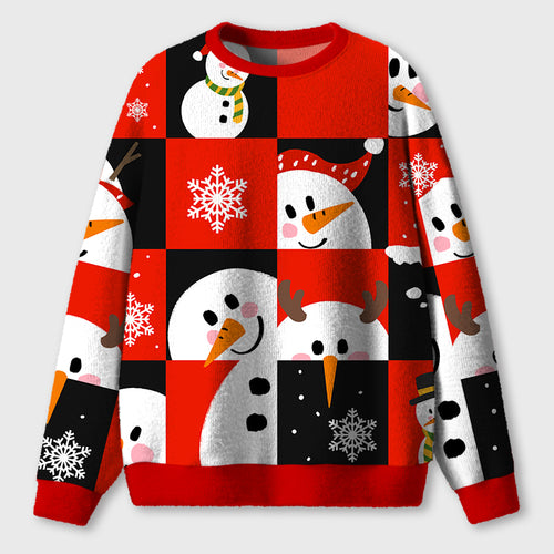 Cute Christmas Snowman Teacher Ugly Fluffy Sweatshirt