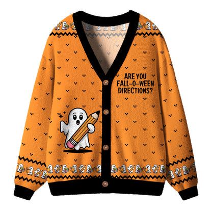 Are You Fall-O-Ween Directions Teacher Cardigan Sweaters