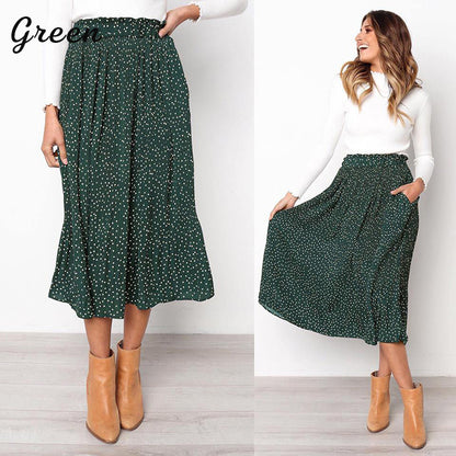 Boho Dot Print Skirt