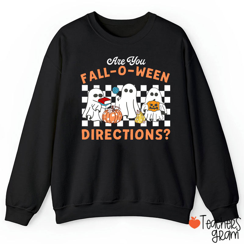 Fall-O-Ween Directions Teacher Sweatshirt