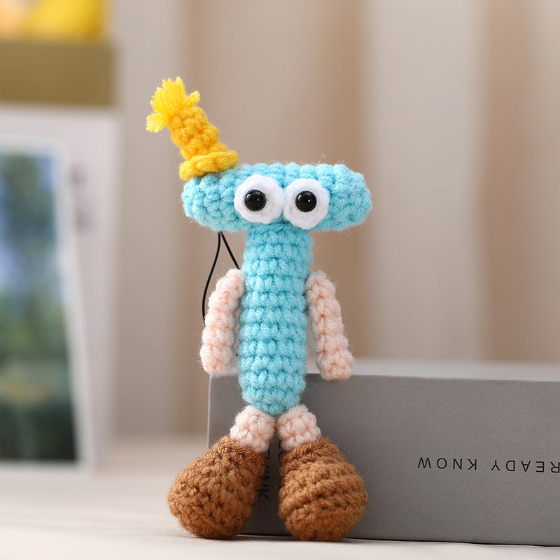 Fun Crocheted Alphabet English Letter Keychain