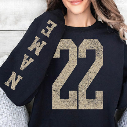 Personalized Game Day School Team Teacher Sleeve Print Sweatshirt