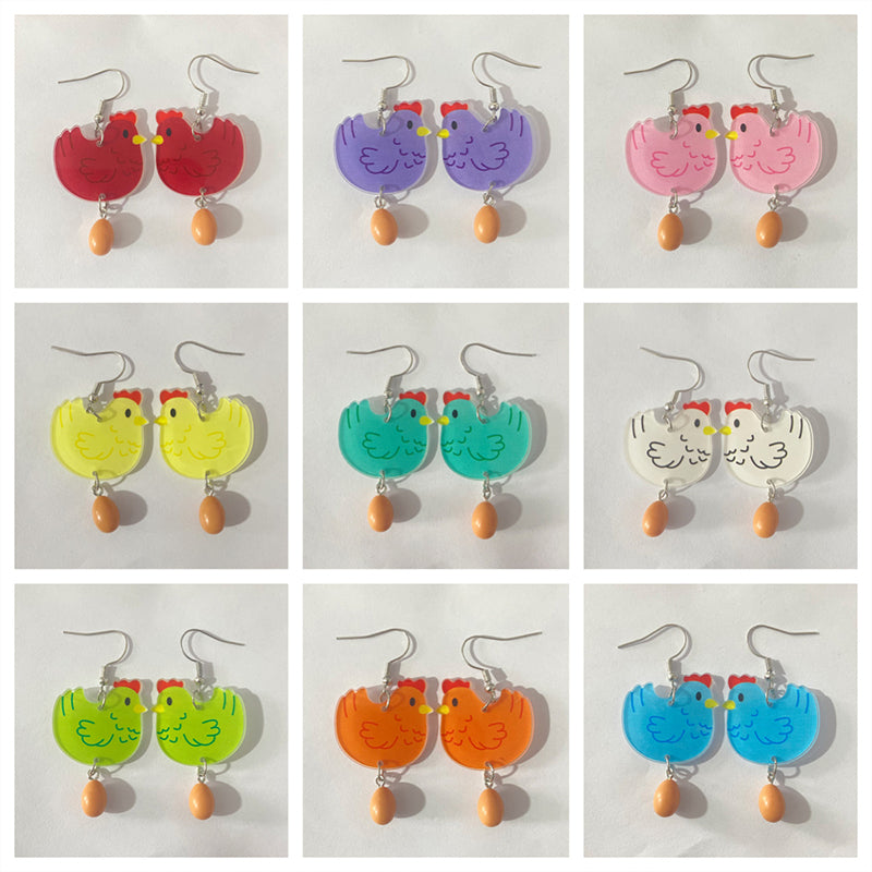 Hen Orders Teacher Acrylic Earrings