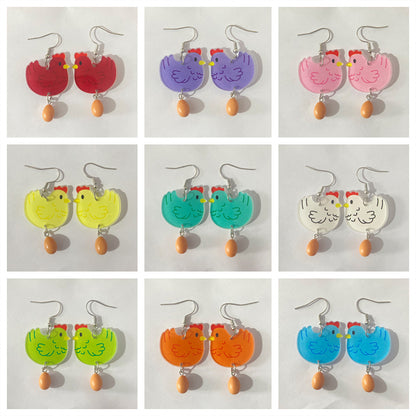 Hen Orders Teacher Acrylic Earrings