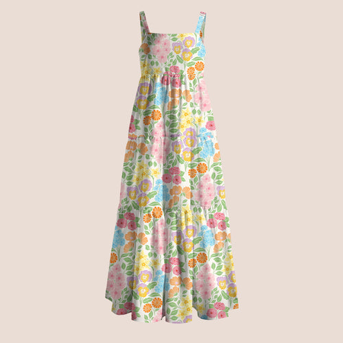 Colorful Blooms Summer Teacher Slip Dress