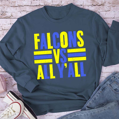 Personalized Mascot All Y'all School Spirit Teacher Long Sleeve T-Shirt