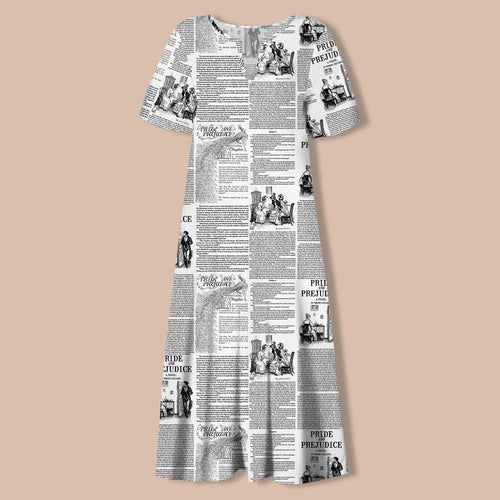 Pride And Prejudice Chapter Teacher V-Neck Long Dress