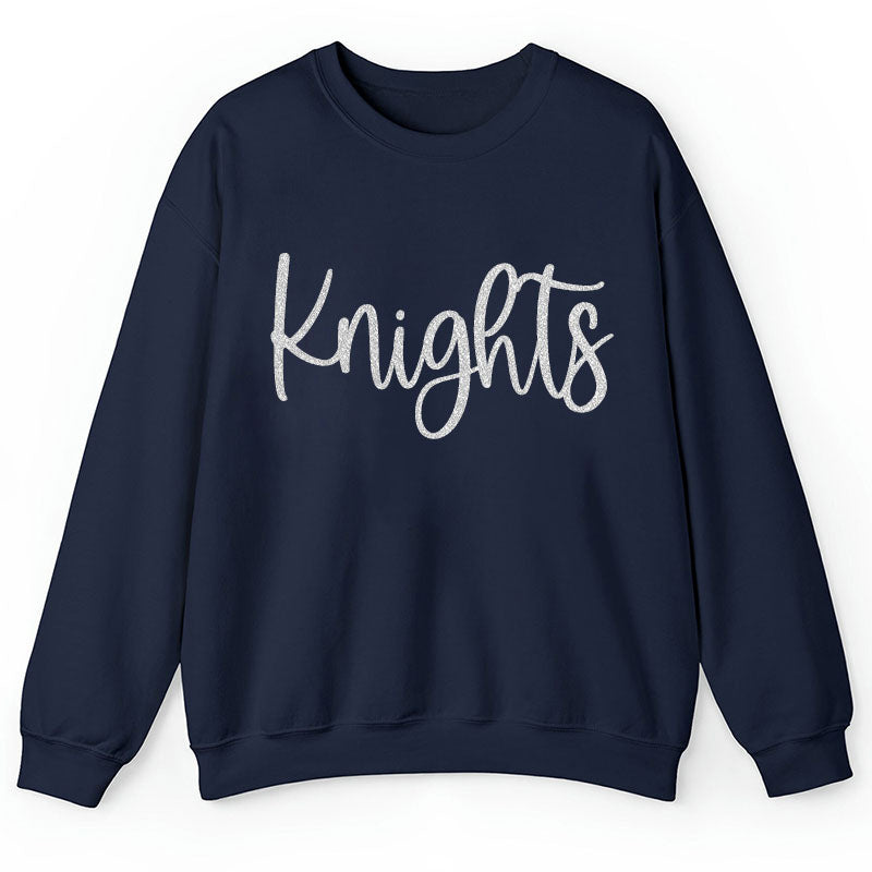 Personalized Glitter Font Mascot Teacher Sweatshirt