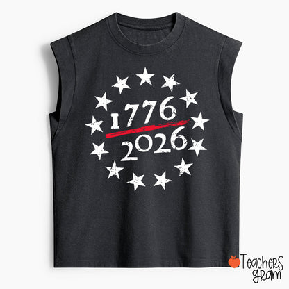 USA 250th Anniversary Teacher Washed Tank Top