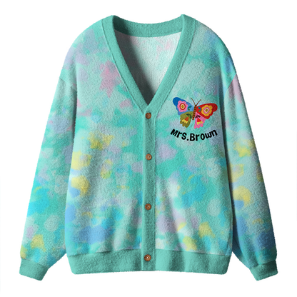 Personalized Name We All Thrive Under Different Conditions Teacher Ugly Cardigan Sweaters