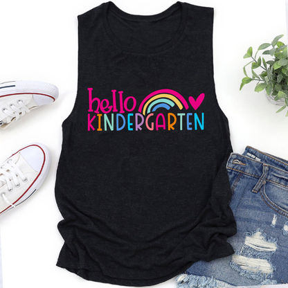 Personalized Hello Teacher Tank Top